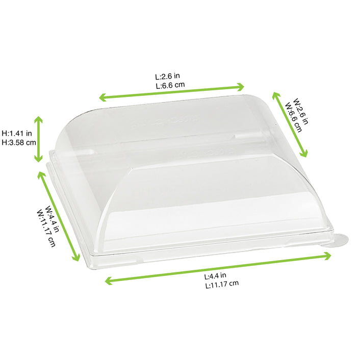 Tapa cúpula transparente BioNchic PET para 210BCHIC1111 112x112mm A36mm - 100Uds