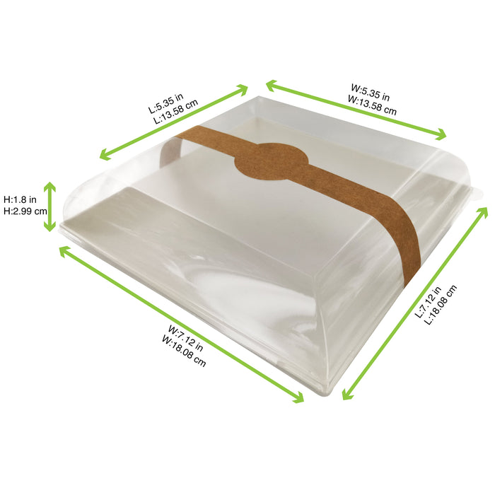 Tapa cúpula transparente BioNchic PET para 210BCHIC180 181x181mm A30mm - 100Uds