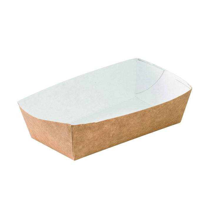 Bandeja de cartón Kraft 350ml 120x60mm A37mm - 800Uds