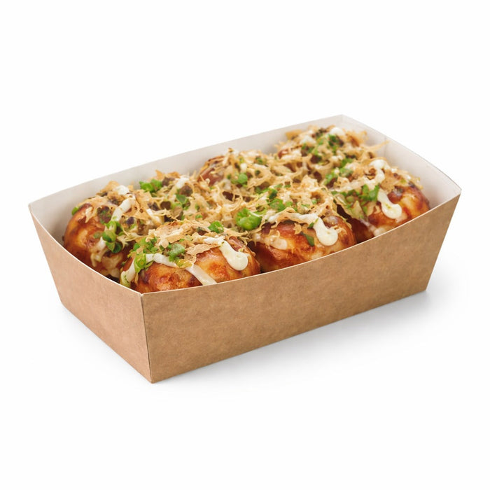 Bandeja de cartón Kraft 750ml 145x80mm A52mm - 600Uds