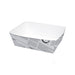 Bandeja de cartón blanco con diseño periódico 440ml 80x110mm A40mm - 1000Uds
