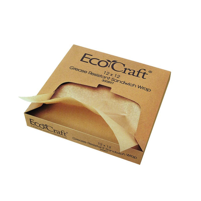 Papel kraft antigrasa en caja dispensadora 300x300mm - 5000Uds