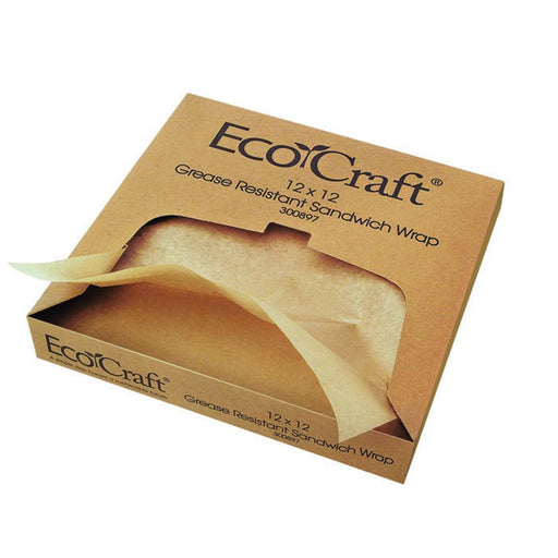 Papel kraft antigrasa en caja dispensadora 376x406mm - 3000Uds