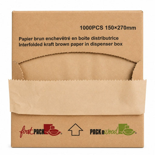 Papel Kraft en caja dispensadora 150x270mm - 10000Uds