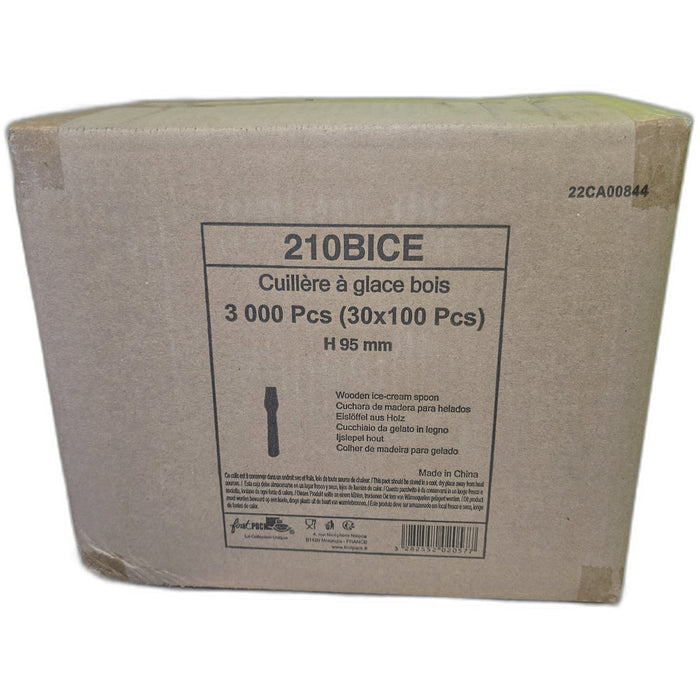 Cuchara de madera para helados A95mm - 3000Uds