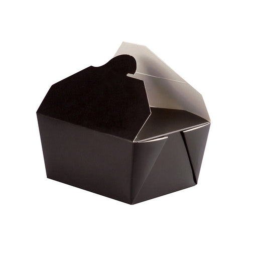 Caja de comida en cartón negra con cierre 750ml 130x108mm A67mm - 450Uds