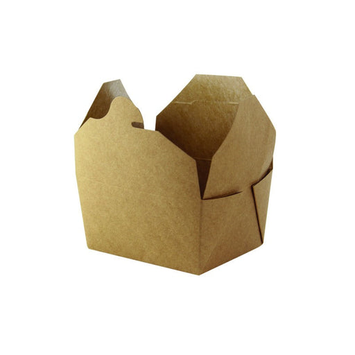 Caja de comida en cartón kraft laminado antigrasa 1500ml 215x160mm A48mm - 200Uds