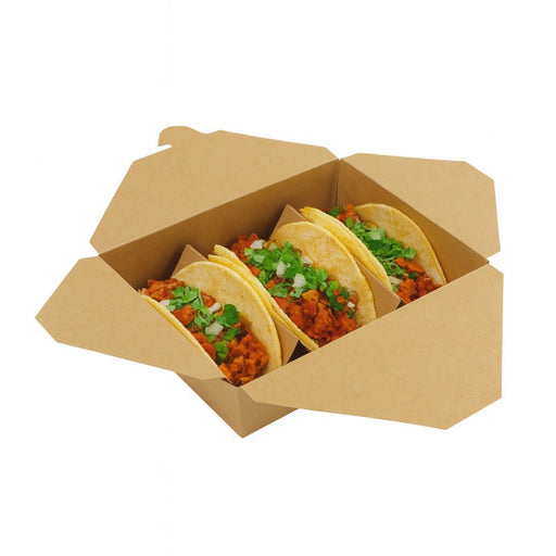 Caja de cartón kraft laminado PE 216x160mm H65mm 2000ml - 200Uds