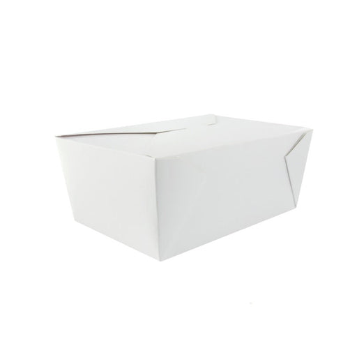 Caja de comida en cartón blanco con cierre 2000ml 217x160mm A67mm - 200Uds
