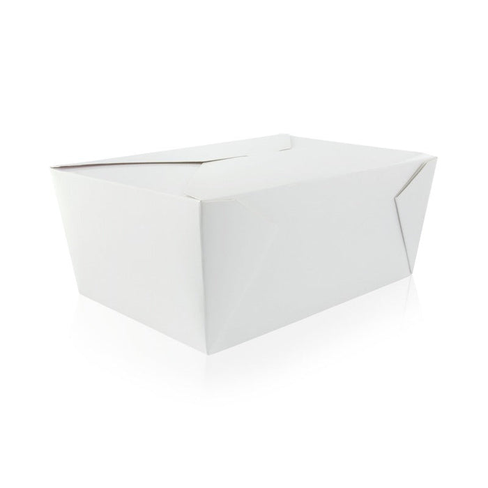 Caja de comida en cartón blanco con cierre 3000ml 226x167mm A92mm - 160Uds