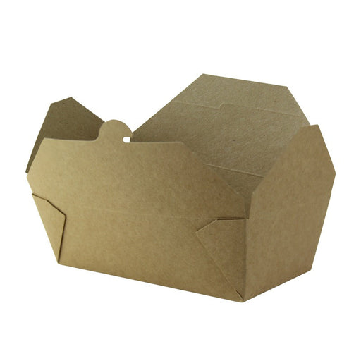 Caja de comida en cartón kraft laminado PE 1000ml 185x102mm A59mm - 250Uds