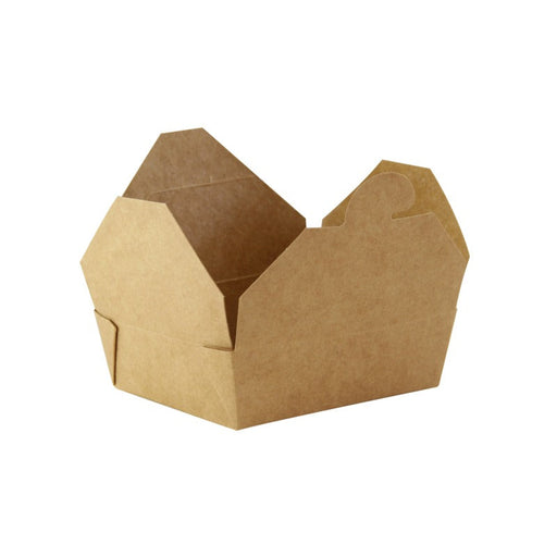 Mini caja de comida en cartón kraft con cierre 410ml 120x97mm A38mm - 500Uds