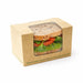 Caja bocadillo cartón kraft laminada con ventana PLA 125x77mm A72mm - 500Uds