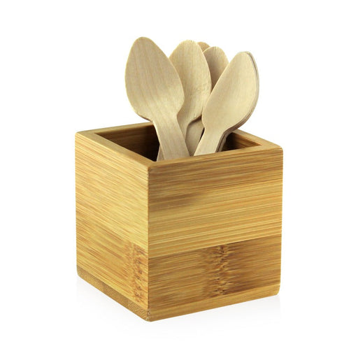 Soporte utensilios de bambu 60x60mm A60mm - 10Uds