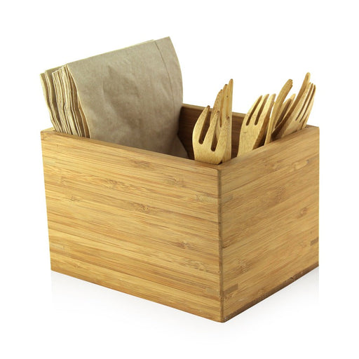Soporte utensilios de bambu 160x120mm A105mm - 8Uds