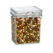 Mini tarro rectangular transparente en PS 180ml 51x69mm A86mm - 60Uds