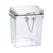 Mini tarro rectangular transparente en PS 180ml 51x69mm A86mm - 60Uds