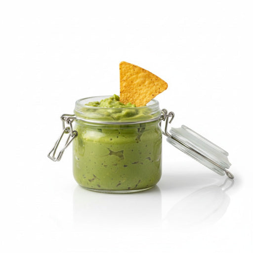 Tarros pequeños de vidrio BOKA con junta silicona verde 100ml A71,5mm - 24Uds