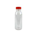 Botella RPET transparente con tapón unido naranja 61 330ml A161mm - 220Uds