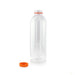 botella de plástico RPET transparente con tapa fija naranja 68 H187mm 500ml - 150Uds