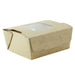 Ensaladera de cartón kraft con ventana doble 400ml 98x115mm A45mm - 360Uds