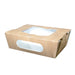 Ensaladera de cartón kraft con ventana doble 900ml 167x118mm A50mm - 270Uds