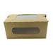 Ensaladera de cartón kraft con ventana doble PLA 1100ml 152x135mm A65mm - 200Uds