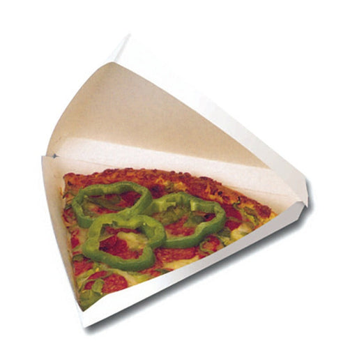 Caja de cartón blanco para porción pizza triangular 235x229mm A45mm - 400Uds