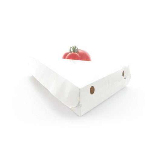 Caja de cartón blanco para porción pizza triangular 235x229mm A45mm - 400Uds