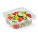 Envase rectangular PLA transparente con tapa bisagra 250ml 126x117mm A43mm - 700Uds