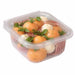 Envase rectangular PLA transparente con tapa bisagra 500ml 153x125mm A56mm - 600Uds