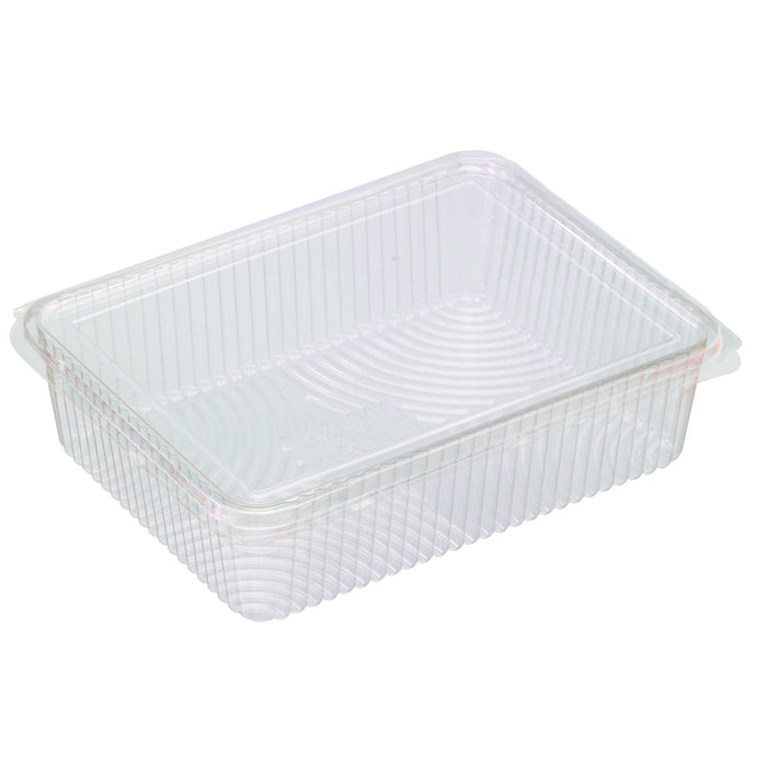 Envase rectangular PLA transparente con tapa bisagra 1500ml 217x167mm A55mm - 250Uds