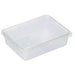 Envase rectangular PLA transparente con tapa bisagra 1500ml 217x167mm A55mm - 250Uds