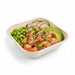 Bandeja de pulpa rectangular laminada PLA marrón 800ml 163x163mm A40mm - 300Uds