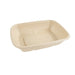 Bandeja de pulpa rectangular laminada PLA marrón 1000ml 214x157mm A46mm - 300Uds