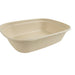 Bandeja de pulpa rectangular laminada PLA marrón 850ml 220x170mm A53mm - 300Uds