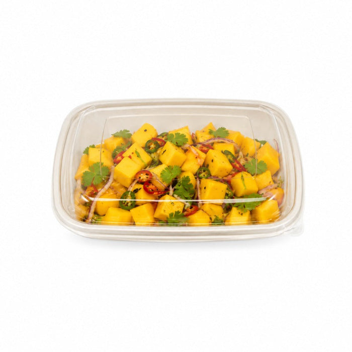 Tapa PET transparente para bandeja pulpa 189x189mm A50mm - 200Uds
