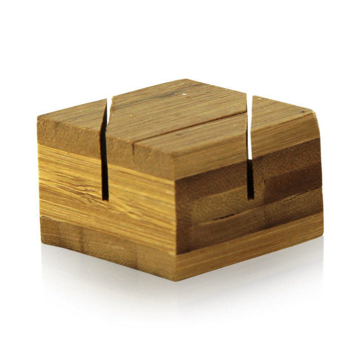 Soporte de menú o tarjetas de bambú 40x40mm A25mm - 100Uds
