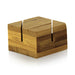 Soporte de menú o tarjetas de bambú 40x40mm A25mm - 100Uds