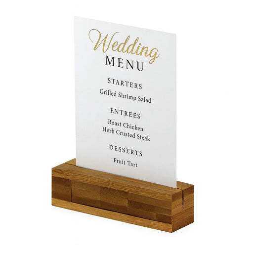 Soporte de menú o tarjetas de bambú 100x25mm A25mm - 100Uds