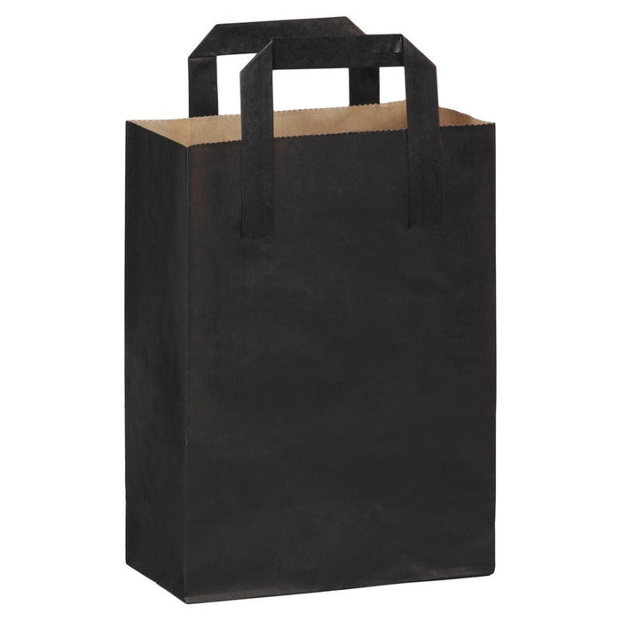 Bolsa papel kraft exterior negro reciclado 180x85mm A230mm - 500Uds