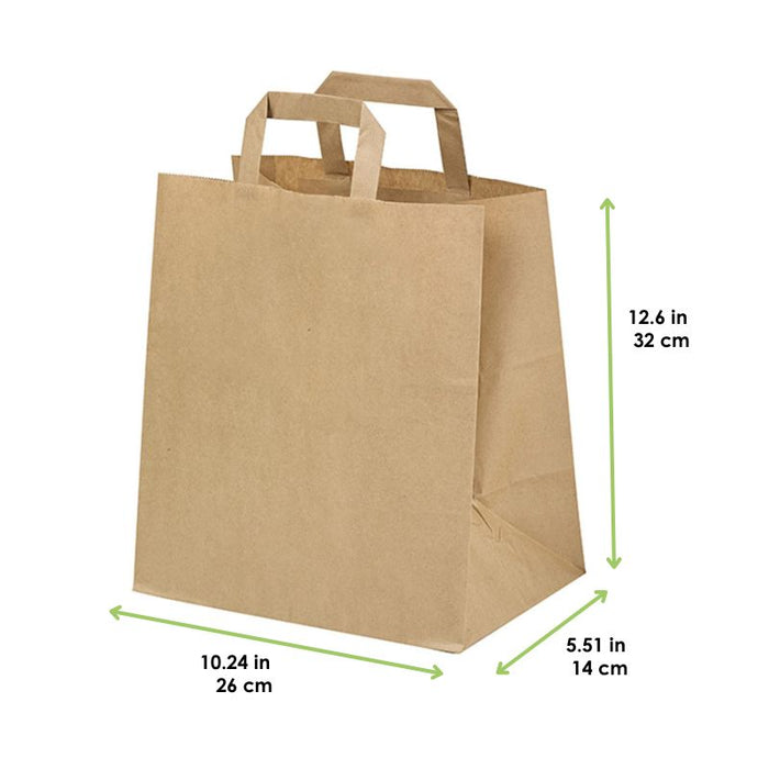 Bolsa de papel kraft reciclado 260x140mm A320mm - 250Uds