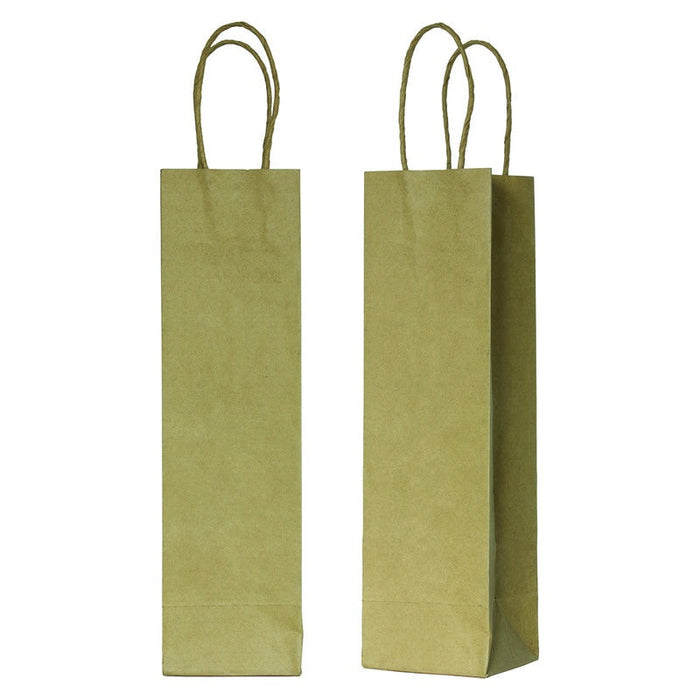 Bolsa de papel kraft con asas de cordel 390x80mm A140mm - 200Uds