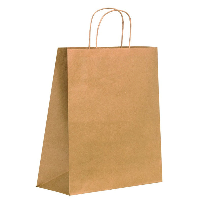 Bolsa de papel Kraft con asas de cordel 270x130mm A320mm - 200Uds
