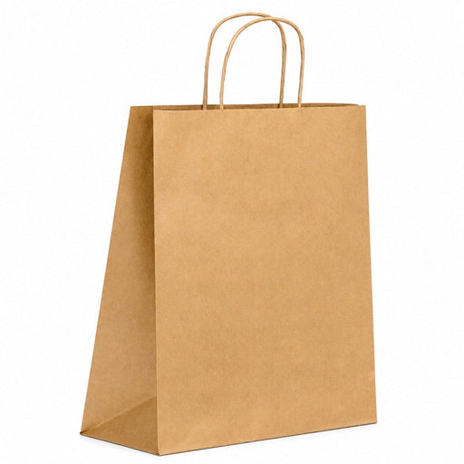 Bolsa de papel Kraft con asas de cordel 281x120mm H310mm - 200Uds