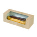 Caja de cartón marrón con ventana PLA para pasteles o macaron 150x60mm A50mm - 250Uds