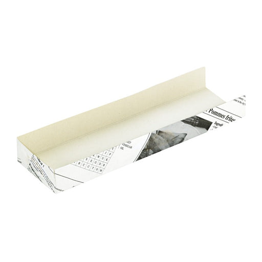 Soporte de cartón para Hot Dog con diseño periódico 180x40mm A19mm - 1000Uds