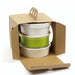 Caja para llevar kraft con asa 176x176mm A150mm - 100Uds