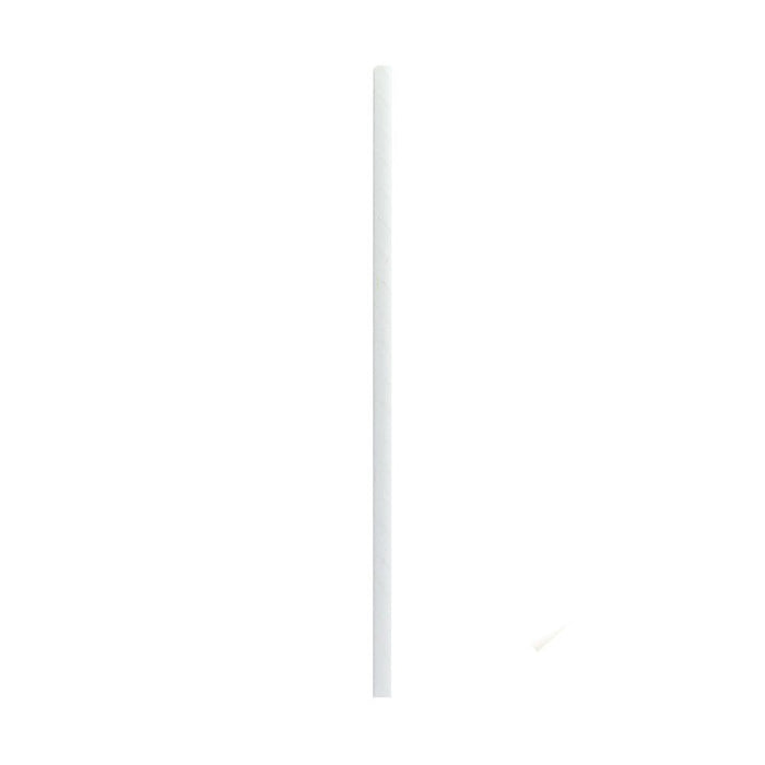 Pajita de papel blanca envuelta individuamente A197mm - 3000Uds