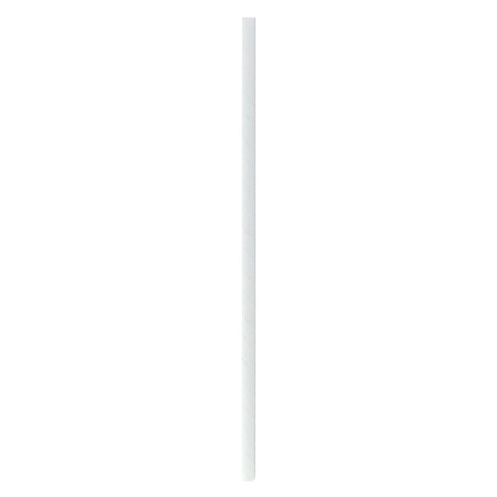 Pajita de papel blanca A197mm - 3000Uds